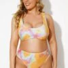 Tie Dye Scoopneck Fashion Lady Bikini Set
