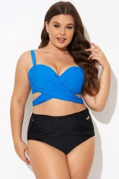 Blue Wrap Front Women Bikini Top 9 Blue Wrap Front Women Bikini Top -Bikini By Muse b debk042001 4