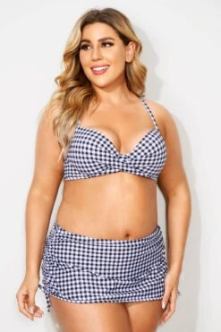 Lattice V-neck Push Up Classic Bikini Set