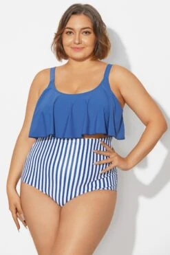 Navy Sexy Scoop Adjustable Straps Bikini Top -Bikini By Muse b debk063012 3