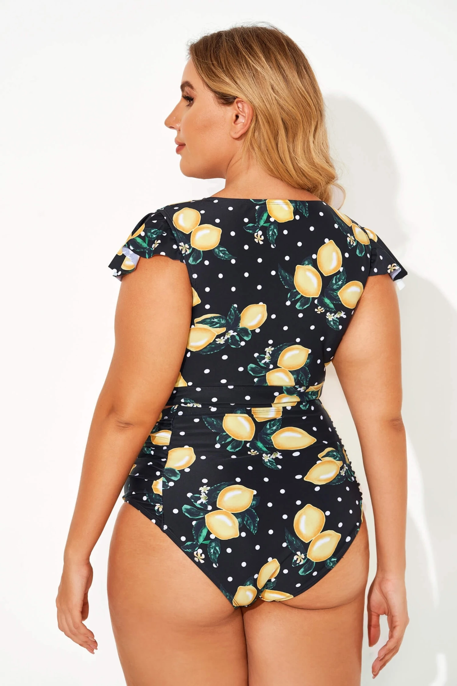 Lemon Flutter Cap Short Sleeve Bikini Top 2 Lemon Flutter Cap Short Sleeve Bikini Top - Image 2