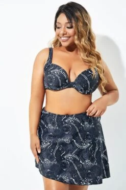 Black Floral Elegant Underwire Bikini Top -Bikini By Muse b debk099001 5