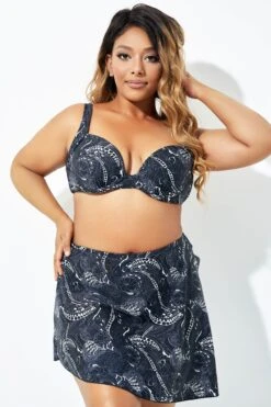 Black Floral Elegant Underwire Bikini Top -Bikini By Muse b debk099001 6