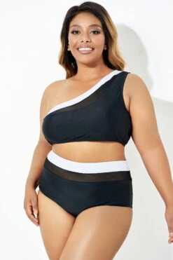 Trendy One Shoulder Bikini Top For Lady -Bikini By Muse b debk106001 6