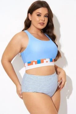 Multi-color Round Neck Racerback Bikini Top -Bikini By Muse b debk138001 6