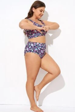 Peach Leopard High-waisted Bikini Bottom 6 Peach Leopard High-waisted Bikini Bottom -Bikini By Muse b debt006008 3