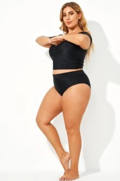 Black Elegant High Waist Women Brief -Bikini By Muse b debt022002 2