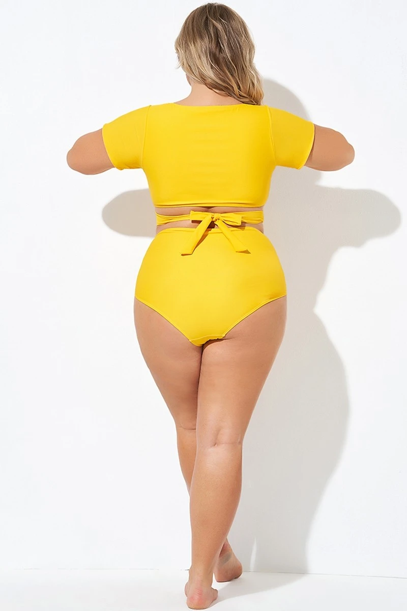 Yellow Relaxed Fit Swim Bikini Short 2 Yellow Relaxed Fit Swim Bikini Short - Image 2