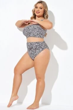 Leopard Print Tie Front Swim Shorts Bottoms -Bikini By Muse b debt049003 3