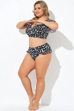 High Rise Frill Detail Bikini Bottom 6 High Rise Frill Detail Bikini Bottom -Bikini By Muse b debt058001 3