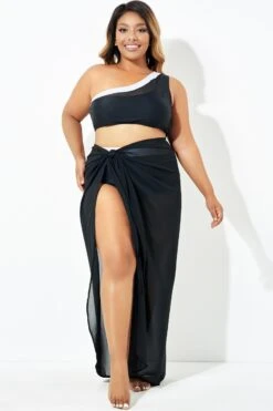 Full Length Mesh Tie Sarong Cover Up -Bikini By Muse b decu027 3