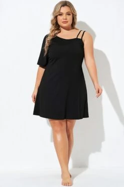 Black One Strappy Sleeve Cover Up -Bikini By Muse b decu031 3