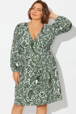 V-Neck Puff Sleeves Wrap Tie Side Cover Up