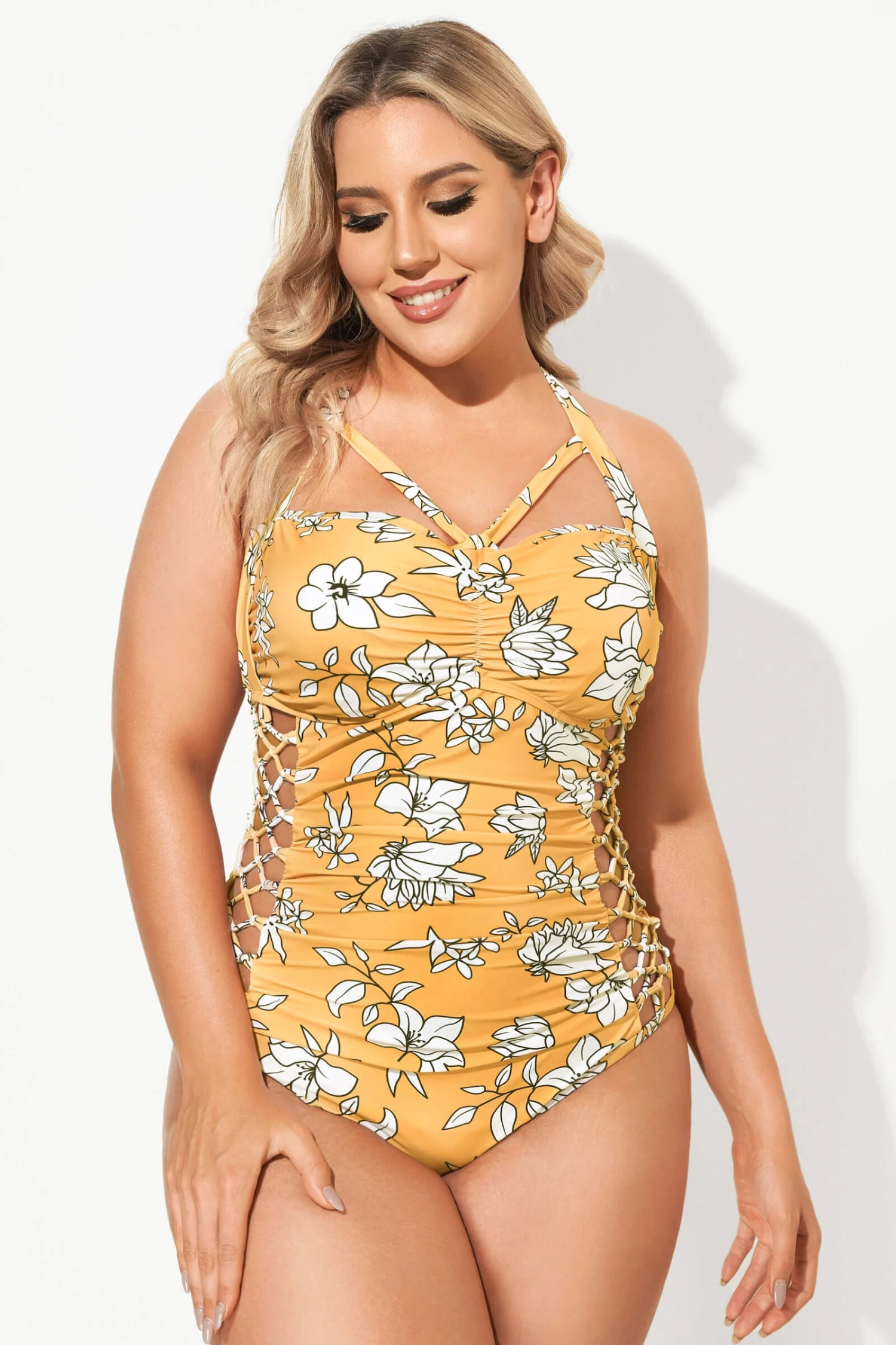 Flower Cut Out Underwire Party One Piece Swimsuit 4 Flower Cut Out Underwire Party One Piece Swimsuit - Image 4