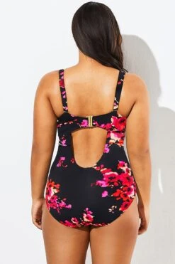 Poppies Sweetheart Neckline Ladies One Piece Swimsuit -Bikini By Muse b deop040001 2