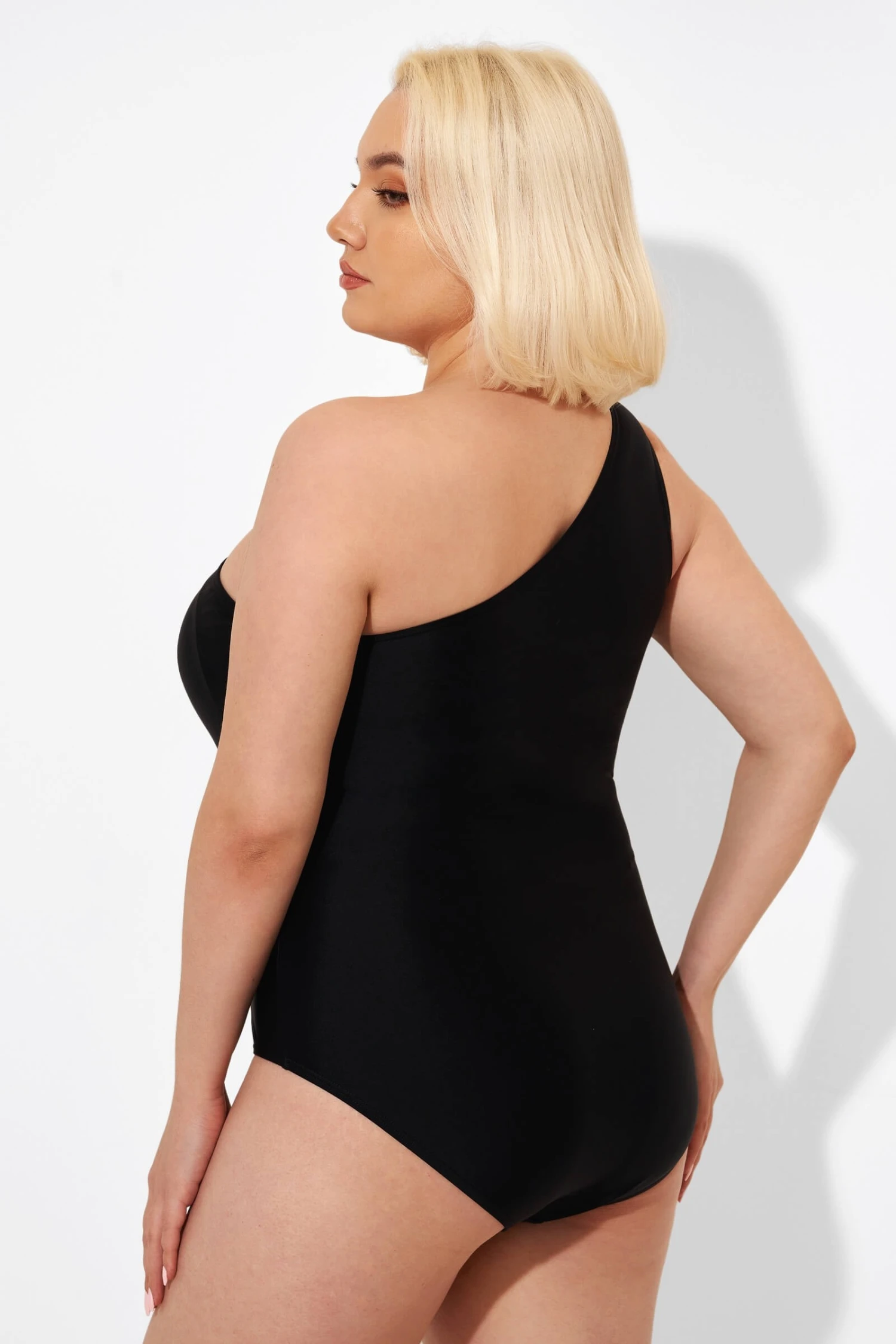 Black Cut Out One Shoulder One Piece Swimsuit 6 Black Cut Out One Shoulder One Piece Swimsuit - Image 6