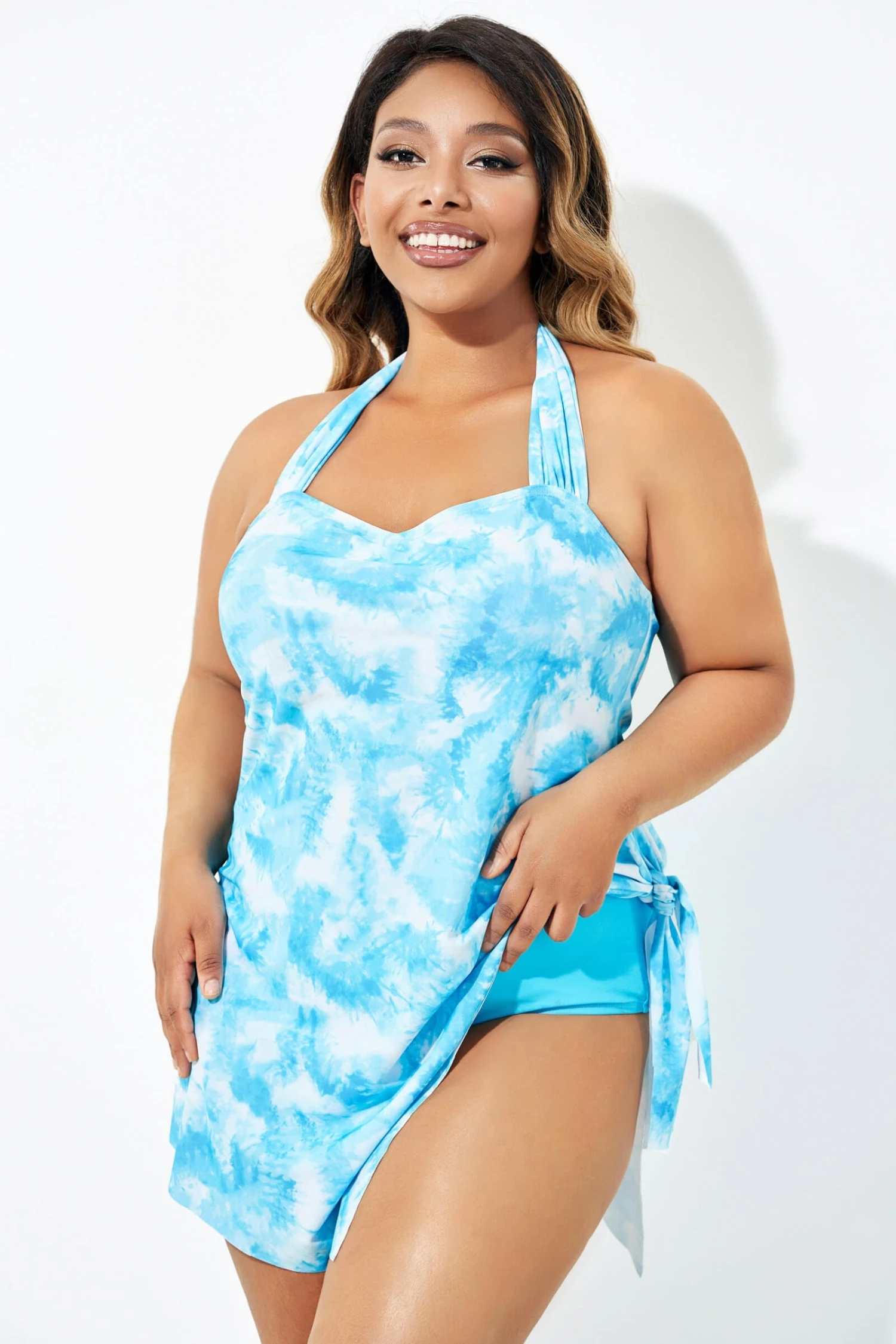 Blue Prints Layers Self-Tie One Piece Swimsuit 6 Blue Prints Layers Self-Tie One Piece Swimsuit - Image 6