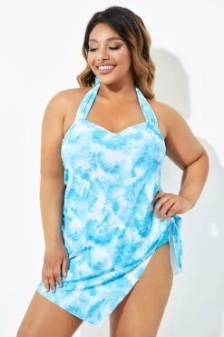 Blue Prints Layers Self-Tie One Piece Swimsuit 14 Blue Prints Layers Self-Tie One Piece Swimsuit -Bikini By Muse b deop192001 7