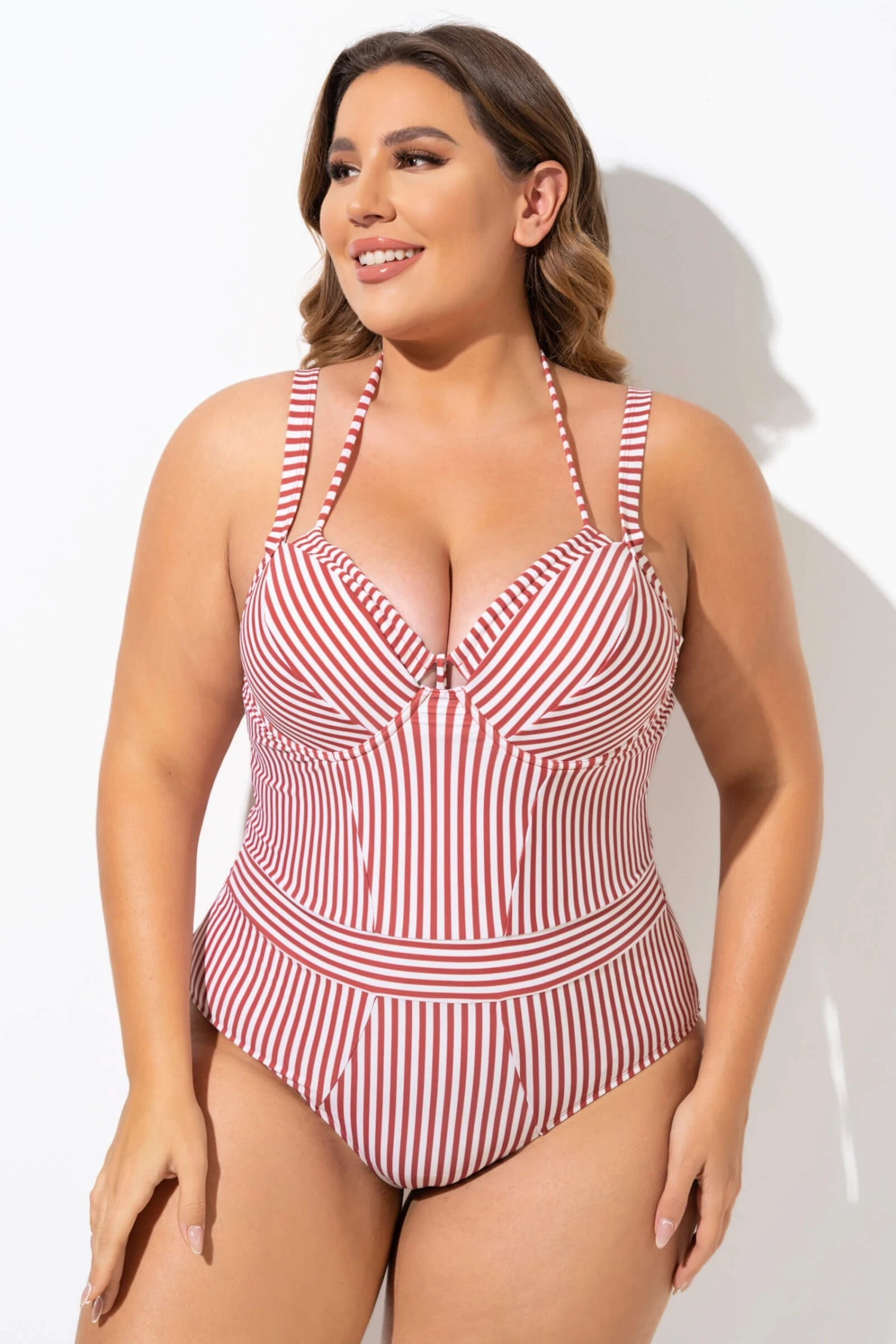 Vintage Red Stripe Underwire One Piece Swimsuit 6 Vintage Red Stripe Underwire One Piece Swimsuit - Image 6