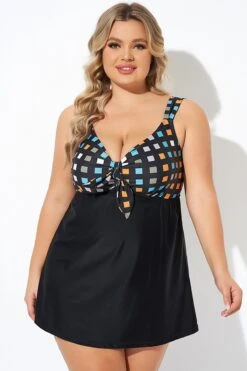 Graceful Tie Front Sweetheart Neckline Swimdress -Bikini By Muse b desd001011 5