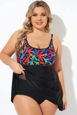 Longitude Double Shoulder Straps Lightweight Swimdress -Bikini By Muse b desd108001 4