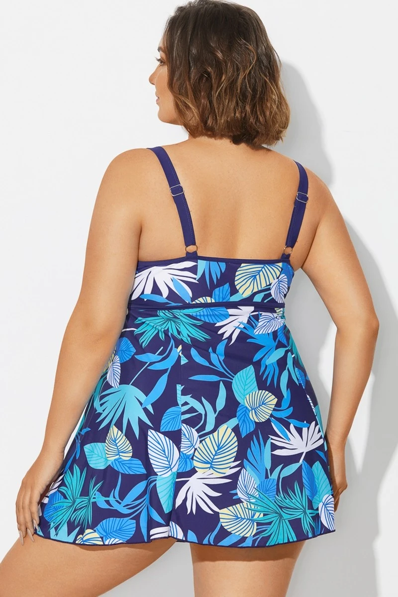 Multi Color Double Strap Lightweight Wrap Swimdress 2 Multi Color Double Strap Lightweight Wrap Swimdress - Image 2