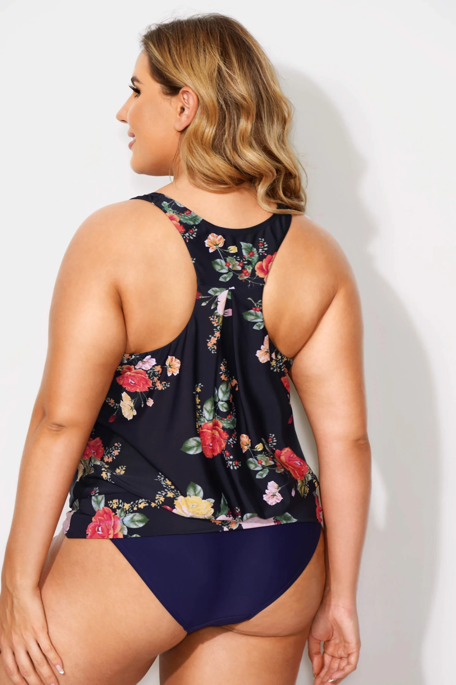 Floral Printed Scoopneck Women Classy Tankini Top 2 Floral Printed Scoopneck Women Classy Tankini Top - Image 2