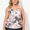 Flower Printed Women Charming Tankini Top