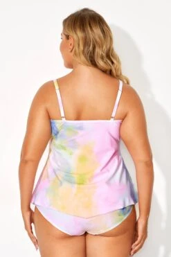 Rhythm Scarf Bandeau Tie Dye Tankini Top -Bikini By Muse b detan060001 2