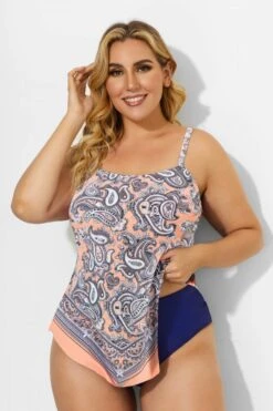 Printed Scarf Bandeau Tankini Top For Lady -Bikini By Muse b detan060003 22