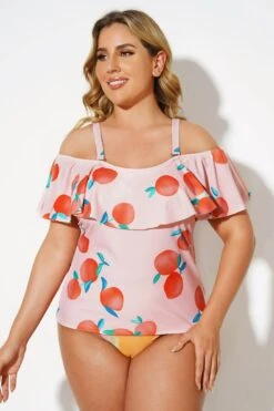 Floral Printed Elegant Women Tankini Top