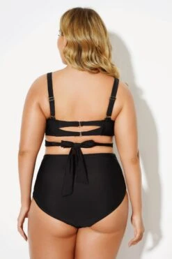 Black Wrap Adjustable Straps Underwire Bikini Set 5 Black Wrap Adjustable Straps Underwire Bikini Set -Bikini By Muse b sfbk2003024 2