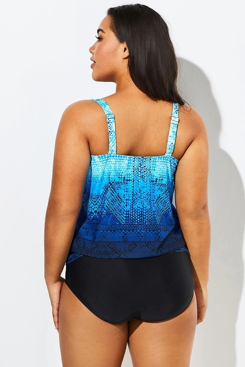 Gradient Color One Piece Swimsuit For Women 2 Gradient Color One Piece Swimsuit For Women - Image 2