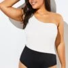 Modern One Shoulder One Piece Swimsuit For Lady