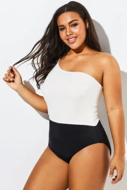 Modern One Shoulder One Piece Swimsuit For Lady -Bikini By Muse b sfop1911126 5