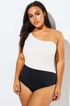 Modern One Shoulder One Piece Swimsuit For Lady -Bikini By Muse b sfop1911126 6