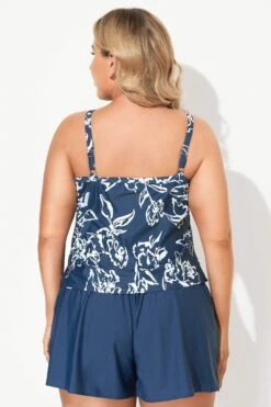 Flower Print Tummy Control One Piece Swimsuit -Bikini By Muse b sfop2003070 3