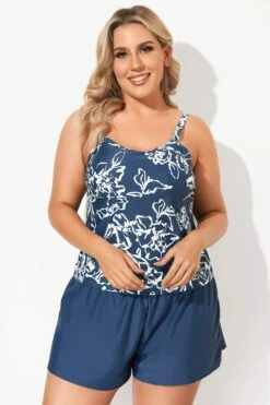 Flower Print Tummy Control One Piece Swimsuit -Bikini By Muse b sfop2003070 4