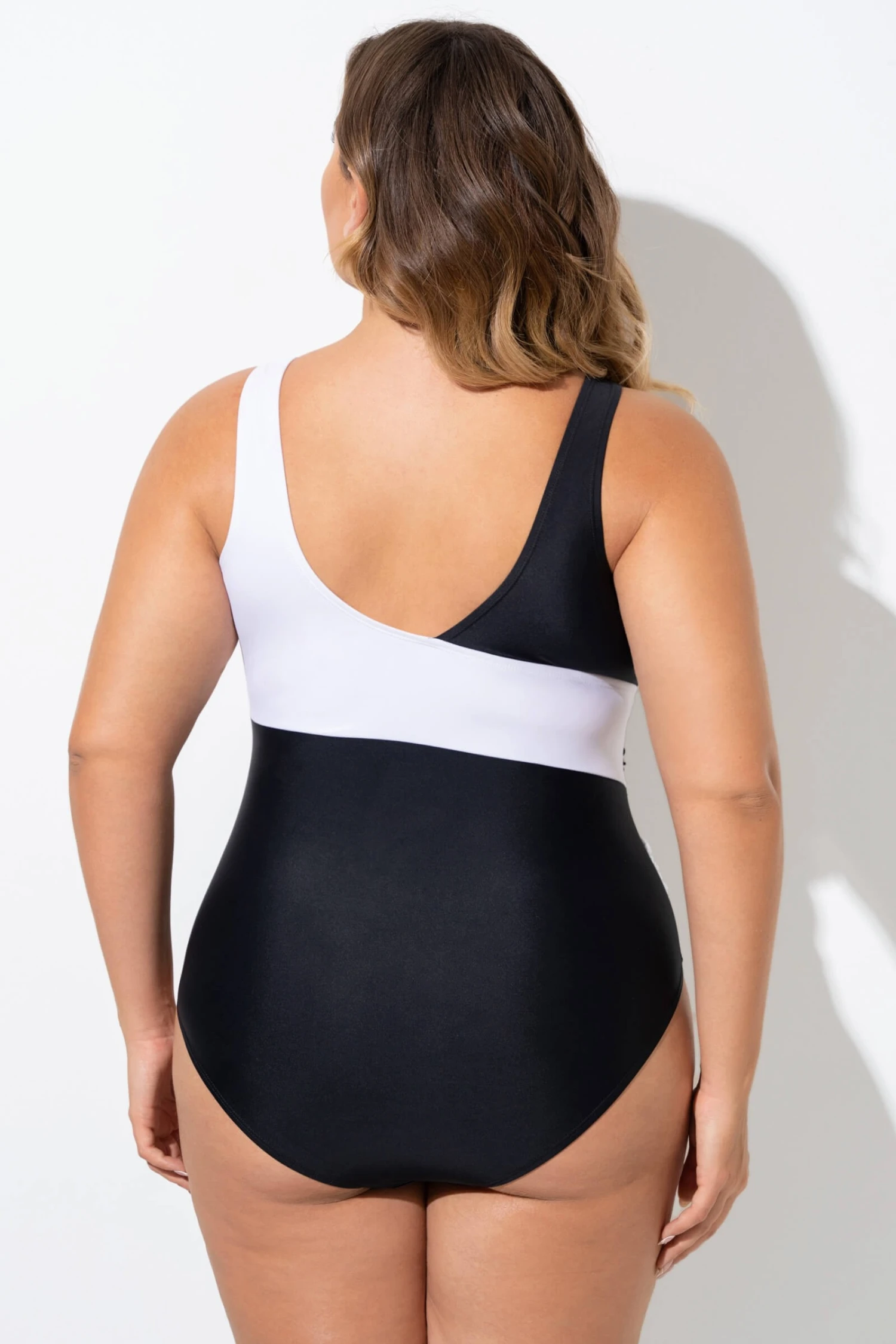 Black & White Sexy Cut Out Mesh One Piece Swimsuit 2 Black & White Sexy Cut Out Mesh One Piece Swimsuit - Image 2