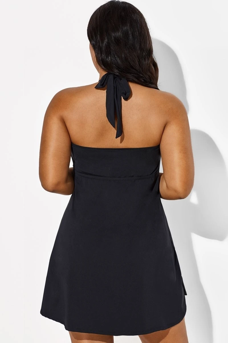 Black Bow Classic Halter Swimdress For Lady 2 Black Bow Classic Halter Swimdress For Lady - Image 2