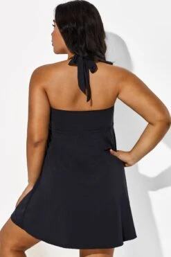 Black Bow Classic Halter Swimdress For Lady 11 Black Bow Classic Halter Swimdress For Lady -Bikini By Muse b sfsd1911026 5