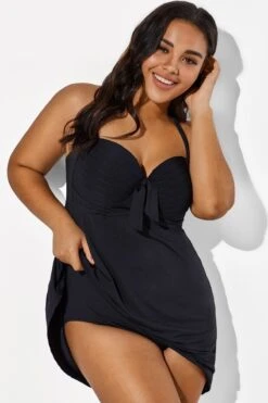 Black Bow Classic Halter Swimdress For Lady 10 Black Bow Classic Halter Swimdress For Lady -Bikini By Muse b sfsd1911026 6