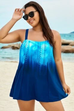 Blue Ocean Square Neckline Women Stylish Swimdress 13 Blue Ocean Square Neckline Women Stylish Swimdress -Bikini By Muse b sfsd1911027 5