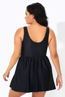 Black Classic White Dot Women Swimdress -Bikini By Muse b sfsd2003036 3