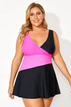 V-Neckline Criss-cross Style Women Swimdress 7 V-Neckline Criss-cross Style Women Swimdress -Bikini By Muse b sfsd2003099 1
