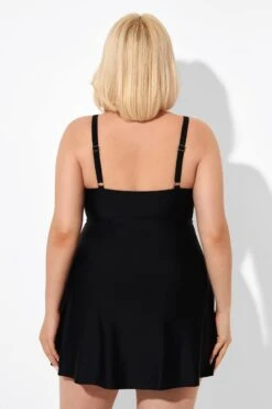 Black & White Jungle Tie Front Underwire Swimdress 8 Black & White Jungle Tie Front Underwire Swimdress -Bikini By Muse b sfsd2003121 2