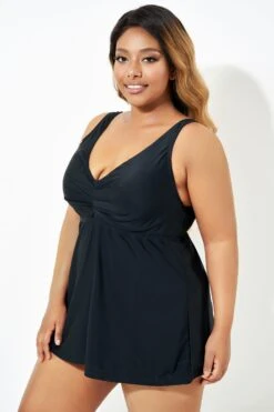 Black Sweetheart Underwire Women Tankini Top -Bikini By Muse b sftan2003336 4