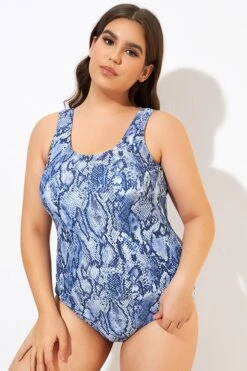 Leopard Printed Wide Straps One Piece Swimsuit -Bikini By Muse dsc00432