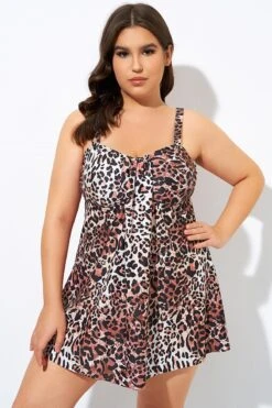 Women Adjustable Straps Two Piece Flyaway SwimDress -Bikini By Muse dsc08520