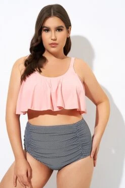 Womens High Waisted Falbala 2 Tiered Bikini Top -Bikini By Muse dsc08937 1